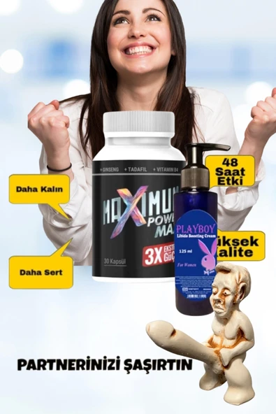 Xlan Maximum Power Erkeklere Özel Bölge Destekleyici 30'lu Libido Arttırıcı Krem  Mucize Set ürün görseli 1