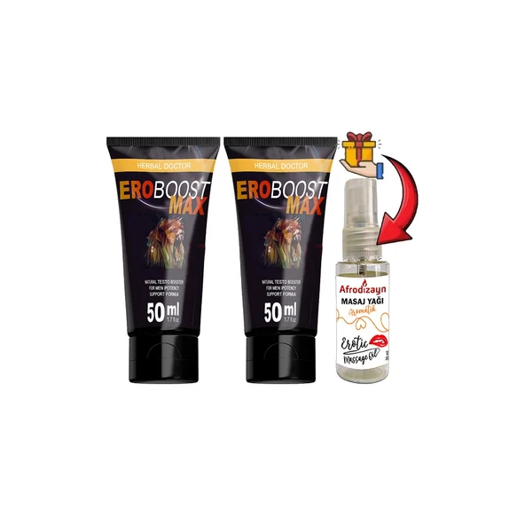 Xlan EroBoostMax 2 Tane Erkeklerin Gecesine Özel 50 ml Boost Krem + Afrodizayn Masaj Yağı ürün görseli 1