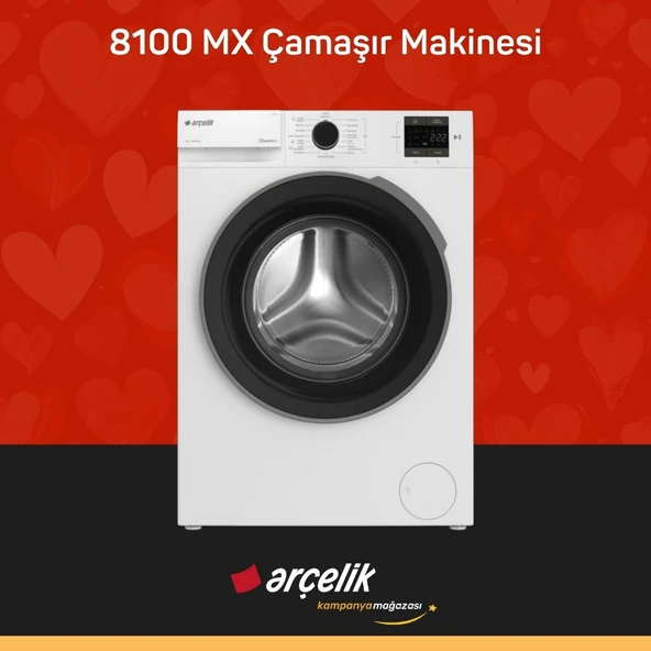 ARÇELİK 8100 MX 8 Kg Çamaşır Makinesi ürün görseli 1