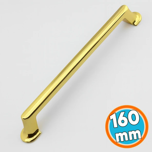 Mobilya Mutfak Dolabı Çekmece Dolap Kapak Kulpu Düz Metal Kulpları Kulbu Kulpu 160 Mm Altın ürün görseli 1