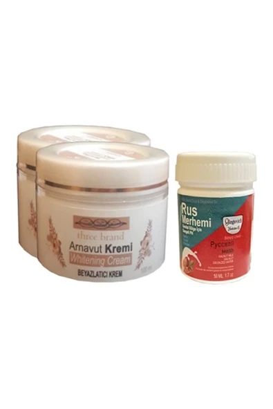 Xlan Three Brand Vücut Kremi 100 ml Arnavut Kremi 2 Ad + Rus Merhemi 50 ml 1 Ad ürün görseli 1