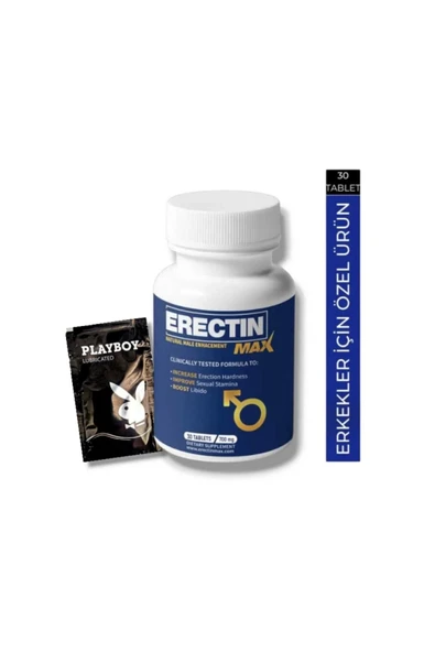 Xlan Erectin Max Natural Male Enhancement Erkeklere Özel Geliştirme 30 Lu Playboy Jel Hediye ürün görseli 1