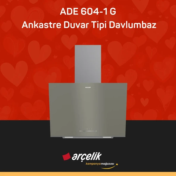 ARÇELİK ADE 604-1 G Ankastre Duvar Tipi Davlumbaz ürün görseli 1