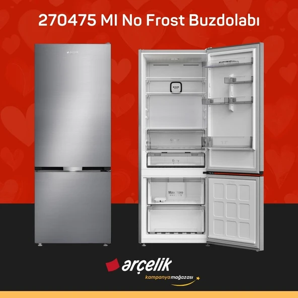 ARÇELİK 270475 MI Alttan Donduruculu Buzdolabı ürün görseli 1