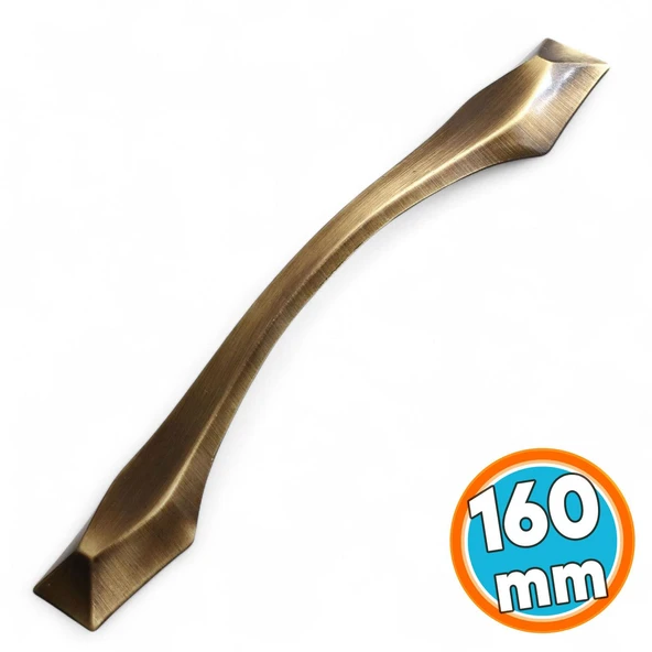 Mobilya Mutfak Çekmece Dolap Dolabı Kulpu Kulbu Kulpları Kulp 160 mm Eskitme Antik Sarı Metal ürün görseli 1
