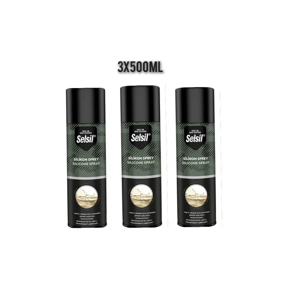 Selsil Silikon Sprey 3 x 500 ml ürün görseli 1
