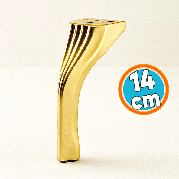 Mobilya Ayağı Ayakları Ünite Baza Koltuk Kanepe Sehpa Masa Tabure 14 cm Gold Altın Metal ürün görseli 1