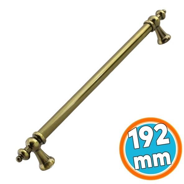 Mobilya Çekmece Mutfak Dolabı Dolap Kapak Kulpları Kulb Kulpu Metal Antik Sarı Kulp 192 mm ürün görseli 1