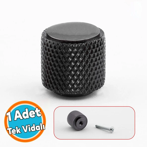 Çizgili Lüks Füme Renk Düğme Metal Tek Vidalı Kulp Çekmece Mobilya Mutfak Dolabı Dolap Kulbu Kulplar ürün görseli 1