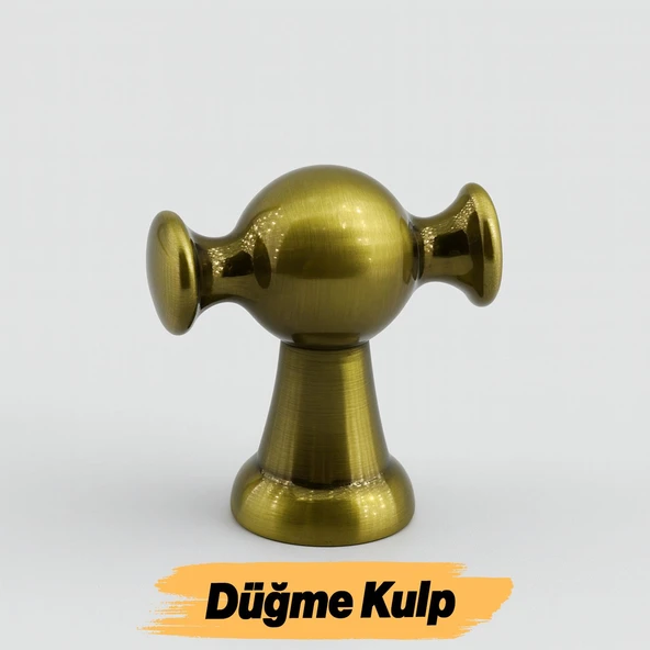 Kulp Düğme Tek Vidalı Çekmece Kulbu Kulpları Mutfak Mobilya Dolabı Dolap Kulpu Antik Sarı ürün görseli 1