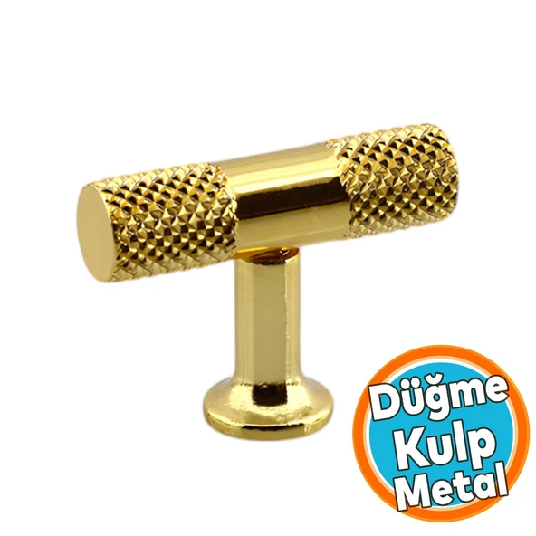 Metal Kulp Düğme Çekmece Mutfak Mobilya Dolabı Dolap Kapak Kulpu Kulbu Kulpları Altın Gold ürün görseli 1