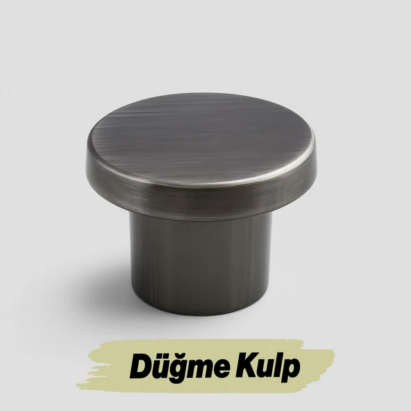 Kulp Düğme Tek Vidalı Çekmece Mutfak Mobilya Dolabı Dolap Kulpu Kulbu Metal Kulp Antik Nikel ürün görseli 1
