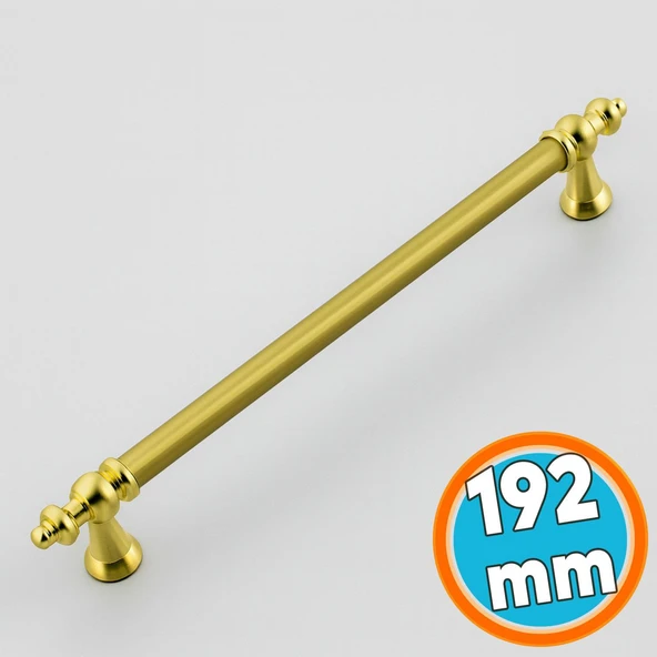 Mobilya Çekmece Mutfak Dolabı Dolap Kapak Kulplar Kulb Kulpu Metal Altın Kulp 192 mm 19.2 cm ürün görseli 1