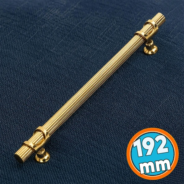 Mobilya Çekmece Dolap Kapak Mutfak Dolabı Kulpları Kulbu Kulpu Altın Metal Kulp 192 mm-19.2 cm ürün görseli 1