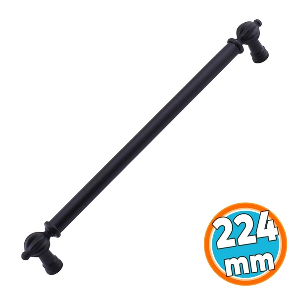 Mobilya Çekmece Dolap Kapak Kulpları Kulb Kulpu Mutfak Dolabı Metal Kulp Siyah 224 mm ürün görseli 1