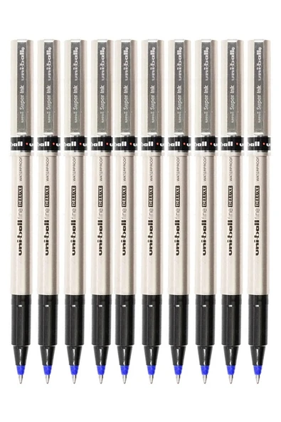 Mavi Pilot Kalem UB-177 Fine Deluxe 10 Adet Uniball Pilot Kalem 0.5 mm Roller Uçlu Pilot Kalem İnce Uçlu Likit Mürekkep ürün görseli 1