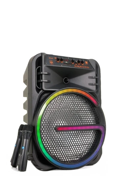 Bluetooth Hoparlör Rgb Işıklı Çift Mikrofonlu Kablosuz Speaker KTS-2170 Siyah ürün görseli 1