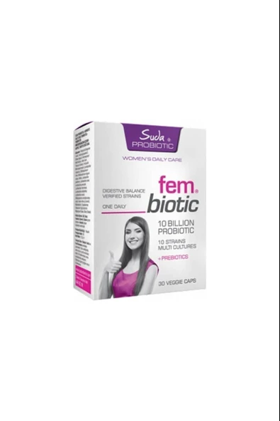 Suda Vitamin For Women Probiotics Fembiotic 30 Kapsül ürün görseli 1