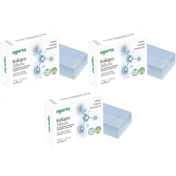 Agarta El Yapımı Doğal Sabun 150GR Kollajen (3 Lü Set) ürün görseli 1