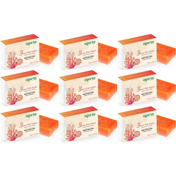 Agarta El Yapımı Doğal Sabun 150GR Yosun Özlü (9 Lu Set) ürün görseli 1