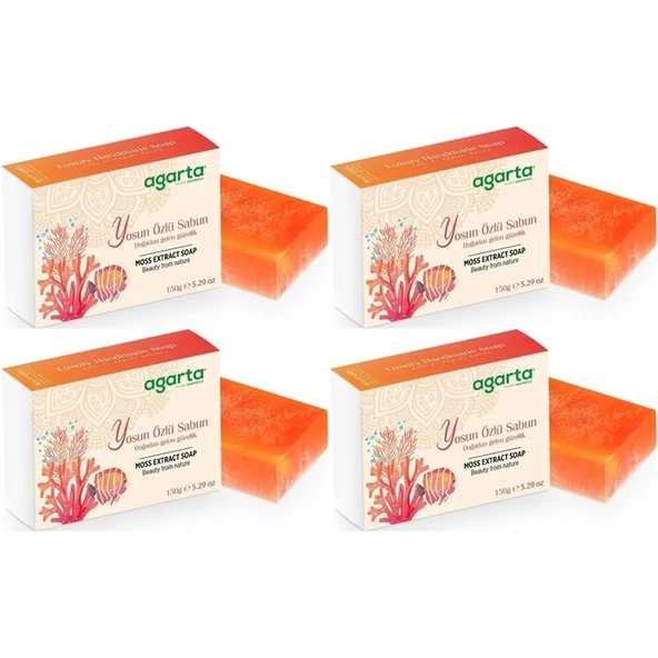 Agarta El Yapımı Doğal Sabun 150GR Yosun Özlü (4 Lü Set) ürün görseli 1