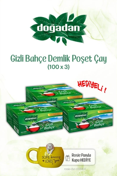 Doğadan x3 Gizli Bahçe Demlik Poşet Çay 100'lü ve ROSIE ürün görseli 1