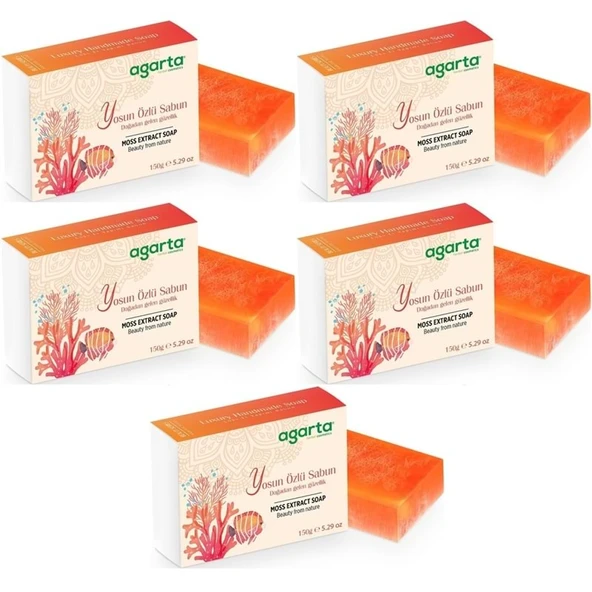 Agarta El Yapımı Doğal Sabun 150GR Yosun Özlü (5 Li Set) ürün görseli 1