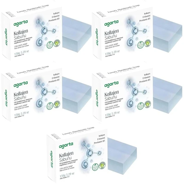 Agarta El Yapımı Doğal Sabun 150GR Kollajen (5 Li Set) ürün görseli 1