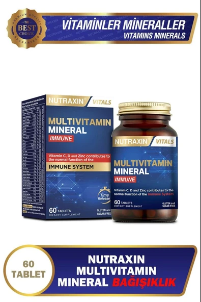 Nutraxin Multivitamin Mineral Immune Complex 60 Tablet 2 Adet - Resim 3