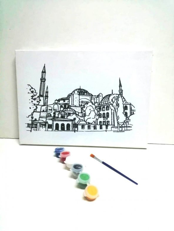 Hayal Sepeti Resimli Tuval Boyama AYASOFYA CAMİ 25x35cm ürün görseli 1