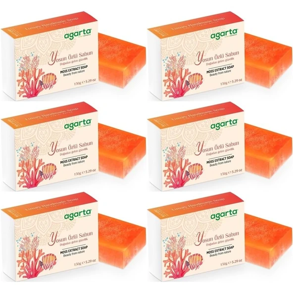 Agarta El Yapımı Doğal Sabun 150GR Yosun Özlü (6 Lı Set) ürün görseli 1