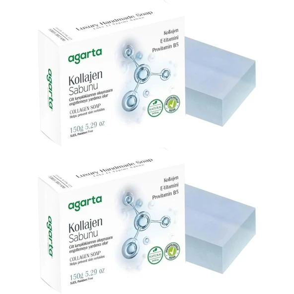 Agarta El Yapımı Doğal Sabun 150GR Kollajen (2 Li Set) ürün görseli 1