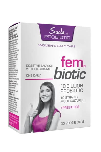 Suda Vitamin For Women Probiotics Fembiotic 30 Kapsül ürün görseli 1