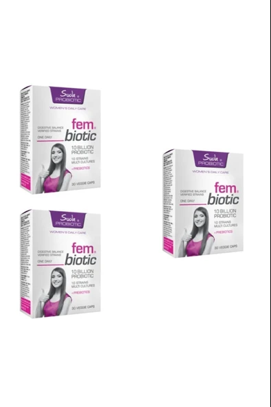 Suda Vitamin For Women Probiotics Fembiotic 30 Kapsül 3 Adet ürün görseli 1