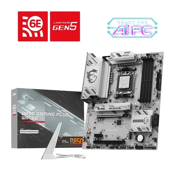 MSI B850 GAMING PLUS WIFI6E DDR5 HDMI-DP TYPEC PCIE 5.0 AM5 ATX ürün görseli 1