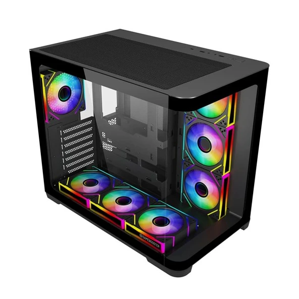 GAMEBOSTER 750W 80+ BRONZE GB-G2852B-750W 7-FANLI GAMING MID-TOWER PC KASASI ürün görseli 1