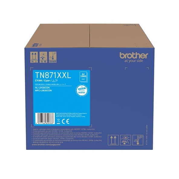 BROTHER TN871XXLC 12.000 Sayfa Mavi Toner ürün görseli 1