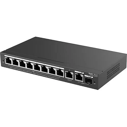 RUIJIE 8port 120w FULL PoE RG-ES210GS-P GIGABIT 1X SFP Yönetilebilir Switch ürün görseli 1