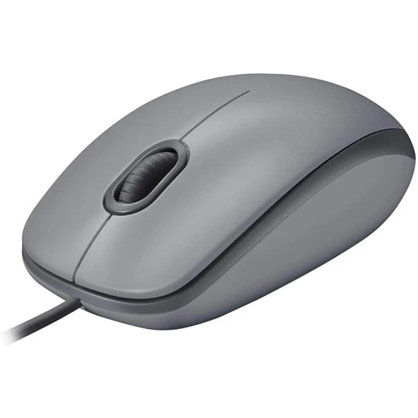 LOGITECH M110 Sessiz Tam Boyutlu Kablolu Usb-A Bağlantılı Optik Mouse - Gri 910-006760 ürün görseli 1