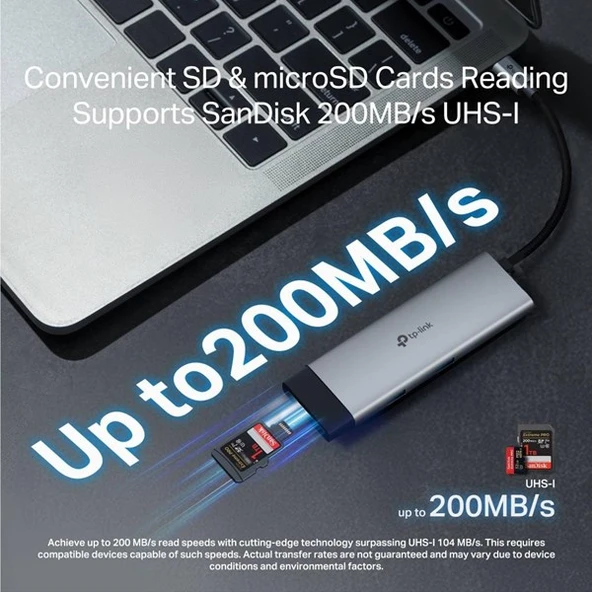 TP-LINK 7port UH7020C TYPEC 7in1 DOCK - Resim 4