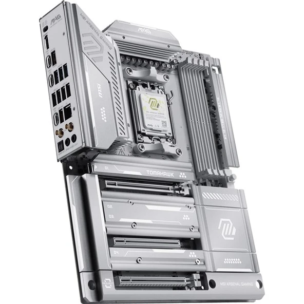 MSI X870e TOMAHAWK MAX PZ WIFI7 DDR5 HDMI-DP PCIE 5.0 AM5 ATX ürün görseli 1