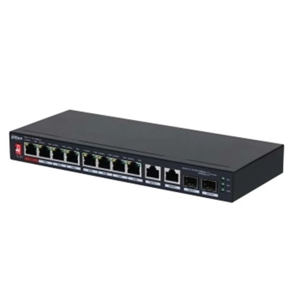 DAHUA 10port PoE 90w PFS3210-8ET2GF-96 GIGABIT 2xSFP Yönetilemez Switch ürün görseli 1