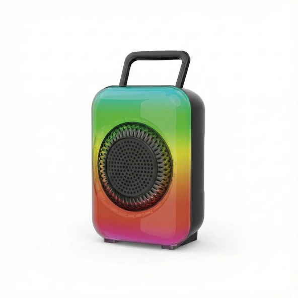 RGB Işıklı FM-USB-TF Girişli Bluetooth Hoparlör Speaker ürün görseli 1