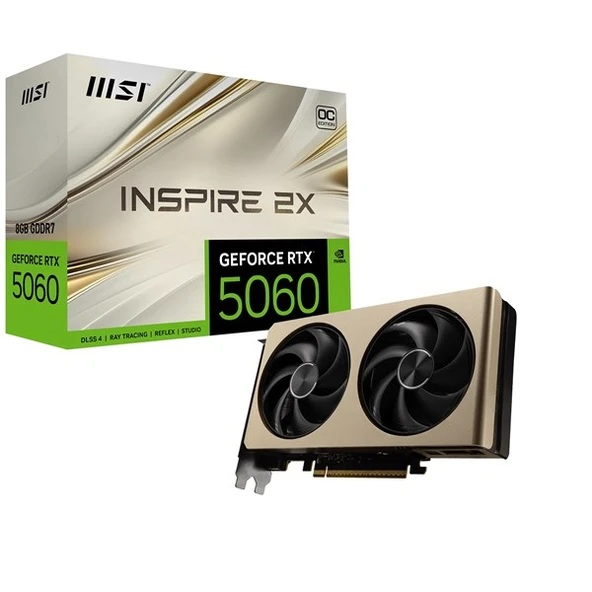 MSI 8GB RTX5060 INSPIRE 2X OC GDDR7 128bit HDMI-DP PCIE 5.0 ürün görseli 1