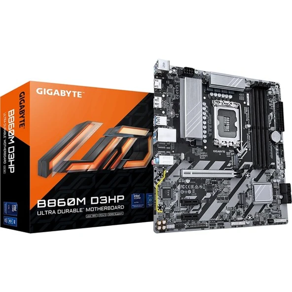 GIGABYTE B860M D3HP DDR5 HDMI DP PCIE 5.0 1851p mATX ürün görseli 1