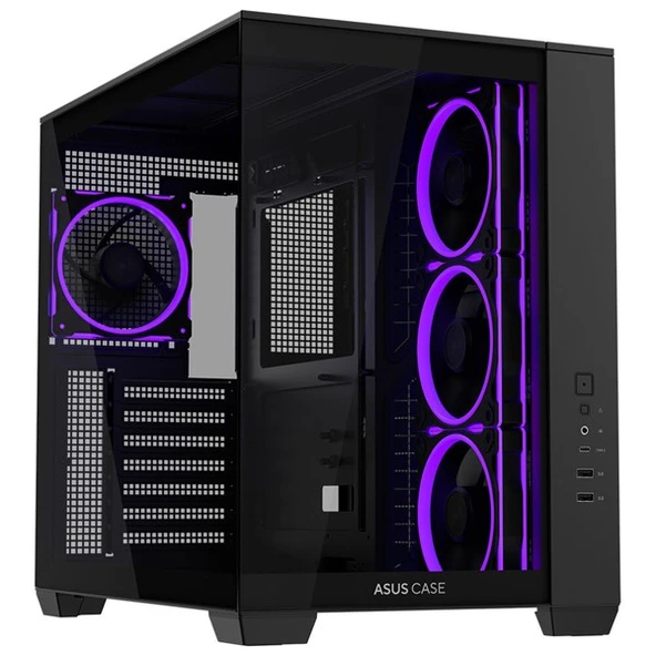 ASUS A32 PLUS PANORAMIK GAMING MID-TOWER PC KASASI SİYAH ürün görseli 1