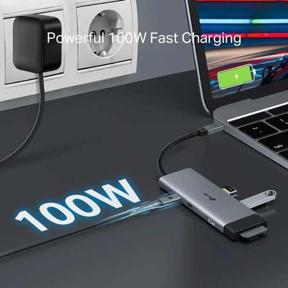 TP-LINK 7port UH7020C TYPEC 7in1 DOCK - Resim 5