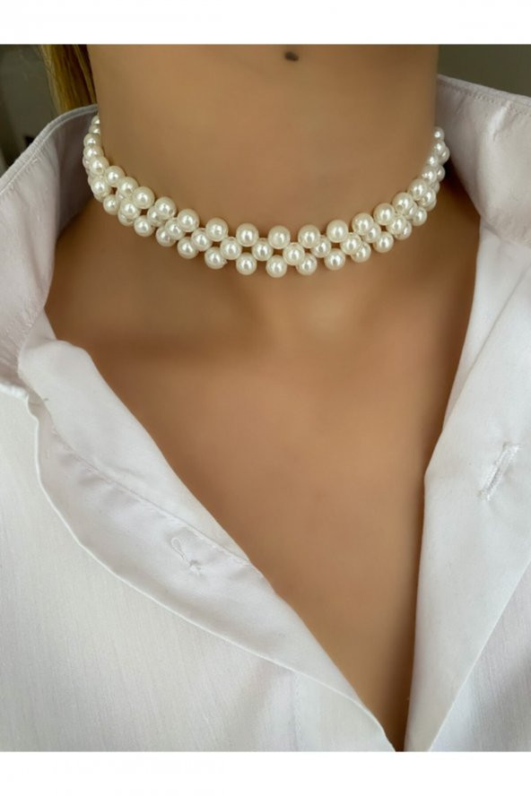 Inci Tasarım Choker Kolye/inci Kolye ürün görseli 1