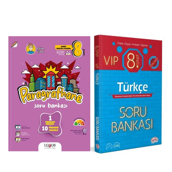 Lodos Yayınları 8. Sınıf Paragrafhane ve Editör Türkçe Soru Bankası Seti 2 Kitap ürün görseli 1