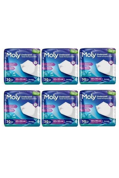 Moly Yatak Koruyucu Örtü 60x90 Cm 30'lu X 6 Adet ürün görseli 1